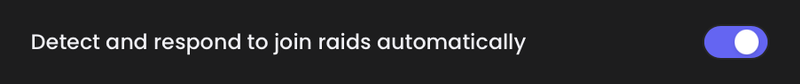 Detect and respond to join raids automatically